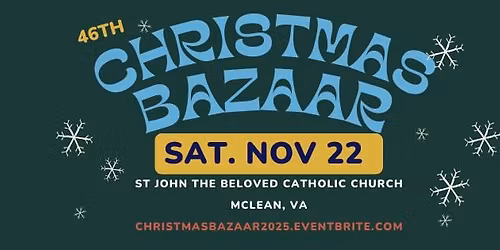 46th Christmas Bazaar. Indoor market in McLean, VA.