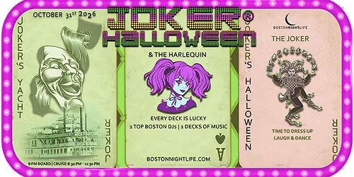 Joker Boston Halloween Party Cruise