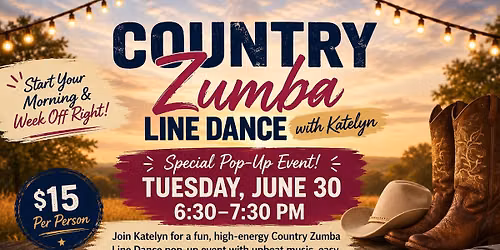 Country Zumba Line Dance Special Pop-Up Event! with Katelyn