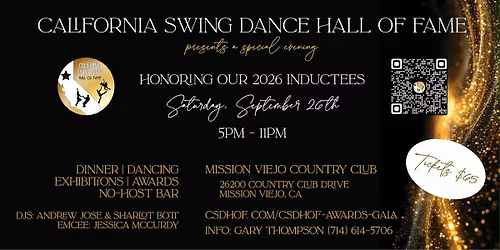 California Swing Dance Hall of Fame 36th Anniversary Gala Awards