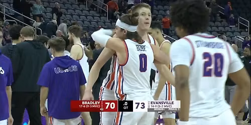 Evansville Purple Aces at Bradley Braves Mens Basketball at Peoria Civic Center - Carver Arena