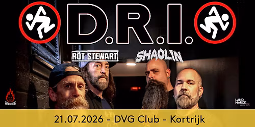 D.R.I. + R\u00f6t Stewart + Shaolin @ DVG Club, Kortrijk
