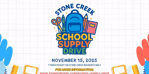 Stone Creek Community School Supply Drive