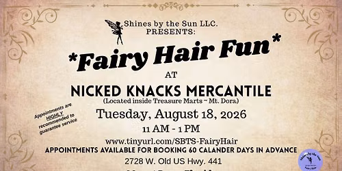 Fairy Hair Fun at Nicked Knacks Mercantile *INSIDE Treasure Marts* ~ Mount Dora