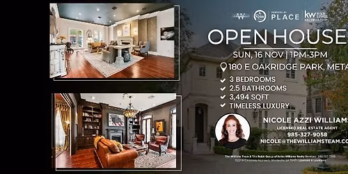Open House - 180 E Oakridge Park, Metairie