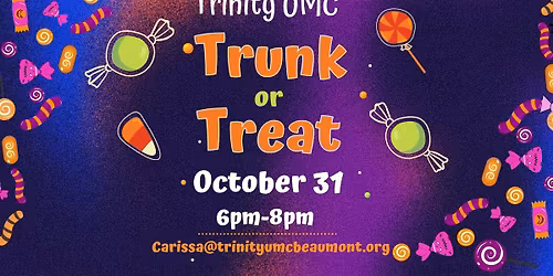 Trunk or Treat Trinity UMC Beaumont