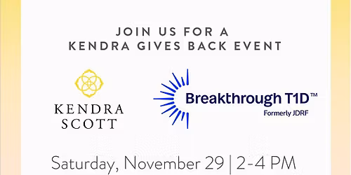 Kendra Scott - Shop for Good Online (or In-Store) for Breakthrough T1D!