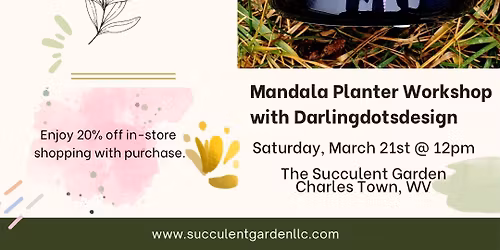 Mandala Planter Workshop with Darlingdotsdesign \ud83e\udeb4\ud83c\udfa8