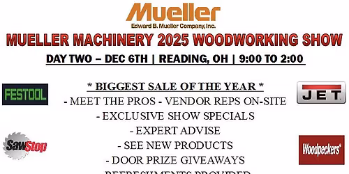 Mueller Machinery 2025 Woodworking Show - Day 2