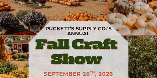 Pucketts Annual Fall Craft Show\ud83c\udf83