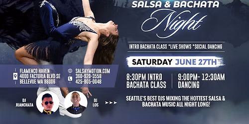 AZUCAR SALSA BACHATA NIGHT! — Flamenco Haven 4000 Factoria Blvd SE Bellevue WA 98006