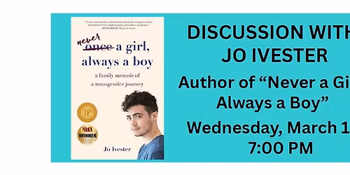 Discussion With Author, Jo Ivester