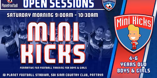 Saturday - Mini Kicks (4-6 years ONLY)