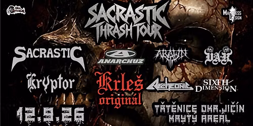 Sacrastic thrash tour- T\u0159t\u011bnice okr. Ji\u010d\u00edn