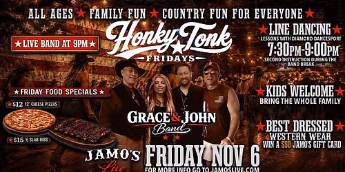 Honky Tonk Fridays | Grace & John Band at Jamo's