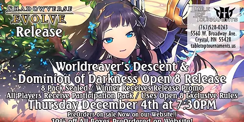 SDV Worldreaver's Descent & Dominion of Darkness Open 8 Release