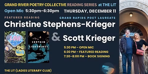 Christine Stephens-Krieger and Scott Krieger at the Lit \u2014 Grand River Poetry Collective
