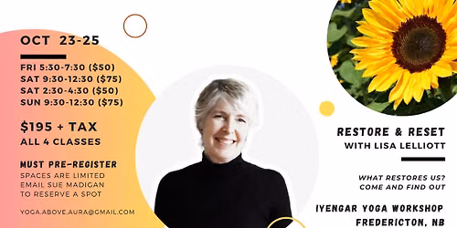 Iyengar Yoga Workshop with Lisa Lelliott