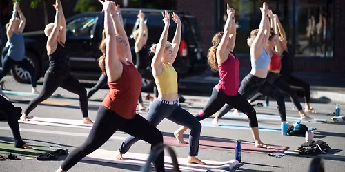 Yoga in the Street brought to you by YogaSix Dublin