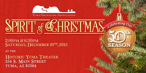 Spirit of Christmas 2pm and 6:30 pm