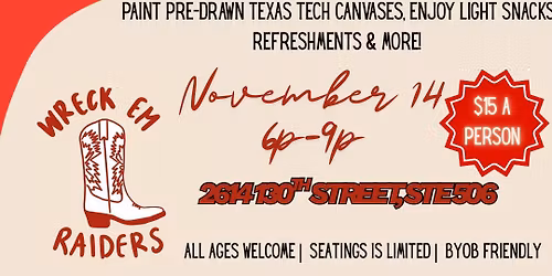 Texas Tech Paint Party \u2764\ufe0f\ud83d\udda4\ud83e\udd0d