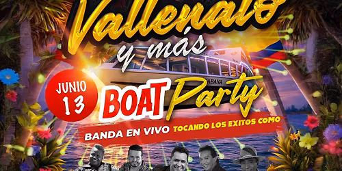 Vallenato Boat Party y mas en NYC  Banda en Vivo + Fiesta Latina
