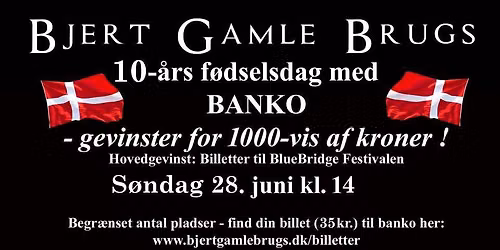 F\u00f8dselsdags-BANKO med sponsorgaver