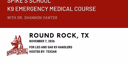 Spike's School | K9 Emergency Medical Course
