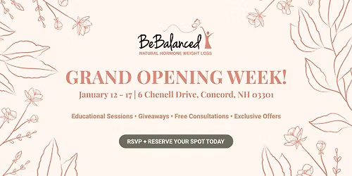 \ud83c\udf89\ud83d\udc97 Grand Opening Celebration Week! | BeBalanced Concord \ud83d\udc9a\u2728
