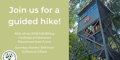 2026 Fall Hiking Challenge - Kick-Off Group Hike at Clemmons Educational State Forest