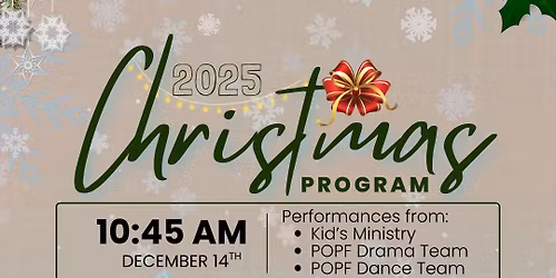 \ud83c\udf84\u2728 CHRISTMAS PROGRAM SUNDAY \u2728\ud83c\udf84(10:45am) December 14th
