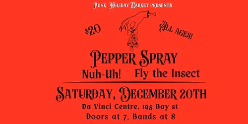 Punk Holiday Market Show with Pepper Spray, Nuh-Uh! and Fly the Insect