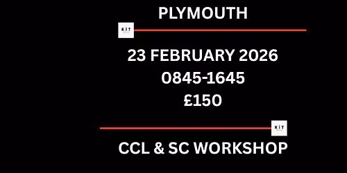 Plymouth - CCL & SC Workshop