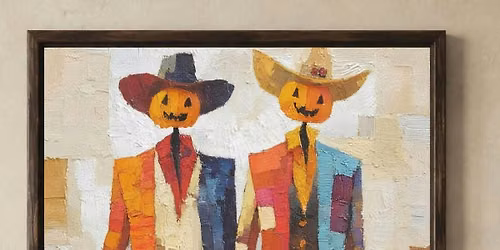 Pumkinhead Cowboy Watercolor Paint Party