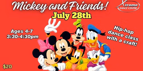 Mickey & Friends Pop-up Dance Class Ages 4-7