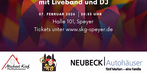 Faschingsparty Remmidemmi mit Liveband und DJ