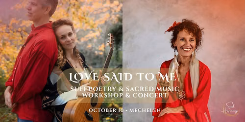 Love Said to Me, Sufi poetry & sacred music by Premanjali & Ellaya - workshop & concert
