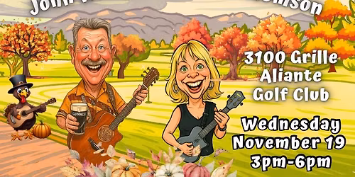 John Windsor Live November 19th from 3pm - at the 3100 Grille - Aliante Golf Club