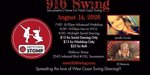 916 Swing @ Midtown Stomp Pop-Up, August 14, 2026