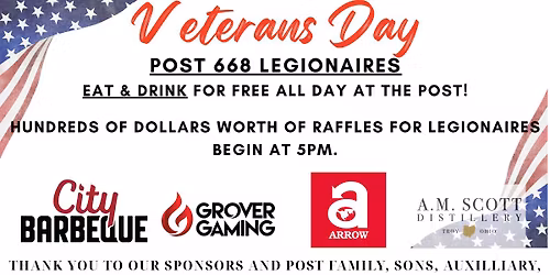 Post 668 Veterans Day Activities