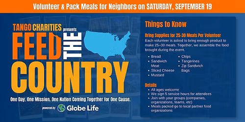 Feed The Country Bedford: A Nationwide Day of Volunteering to Pack Meals