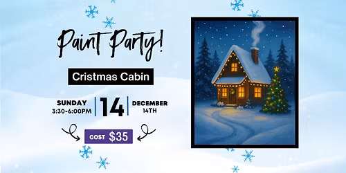 Christmas Cabin Paint Party at Oakroom