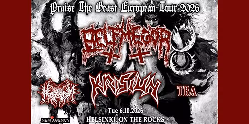 Belphegor (AUT) + Krisiun (BRA) + Asagraum (NLD), ti 6.10.2026, Helsinki