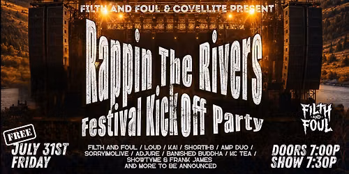 Rappin The Rivers Festival Kick-Off Party at The Covellite!