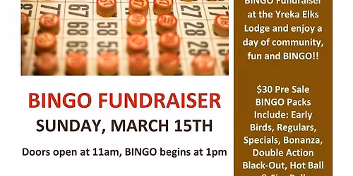 Yreka Elks Lodge Annual Bingo Fundraiser
