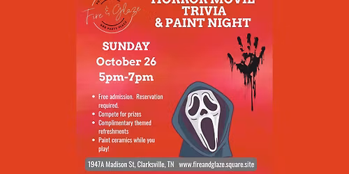 Horror Movie Trivia and Pottery Painting Party