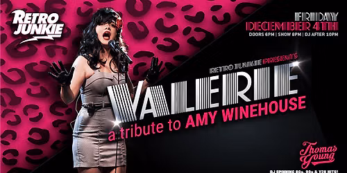 VALERIE (Amy Winehouse Tribute)... LIVE @ Retro Junkie!