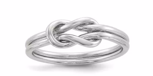 Sterling Silver Love Knot Ring