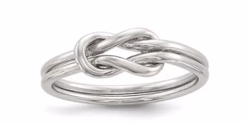 Sterling Silver Love Knot Ring