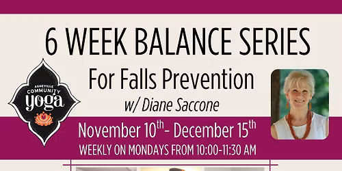 6 Week Balance Series for Falls Prevention w\/ Diane Saccone